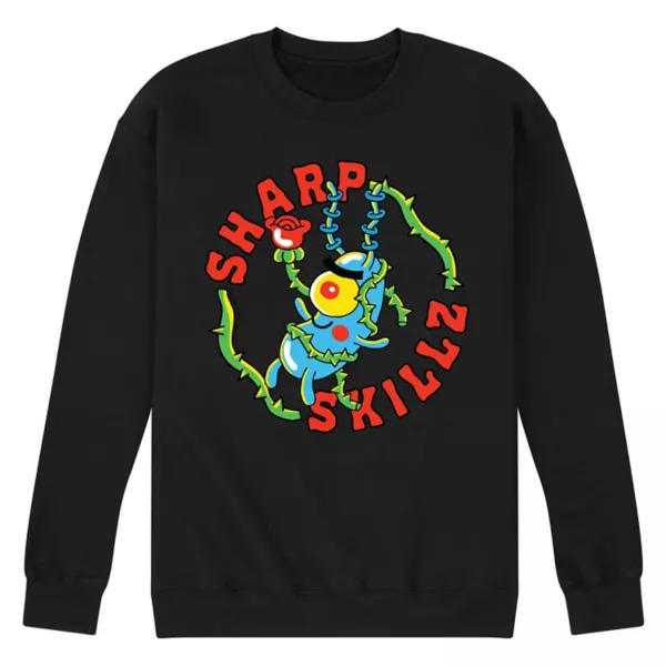 

Мужской флисовый свитшот SpongeBob SquarePants с планктоном Nickelodeon, черный