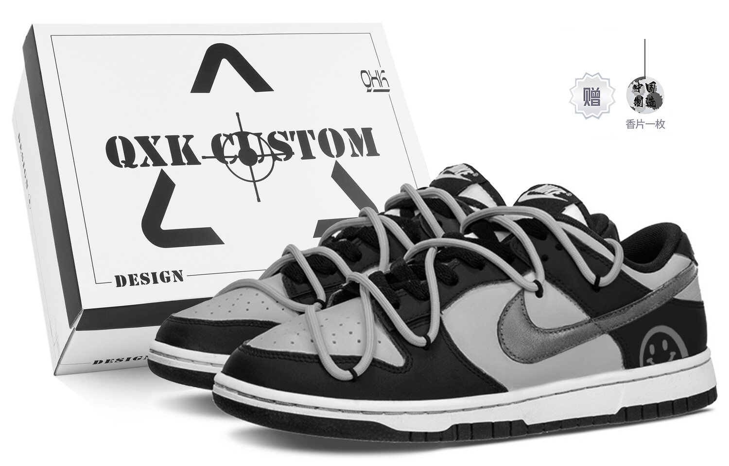 

Кроссовки Nike Dunk, черный/серый