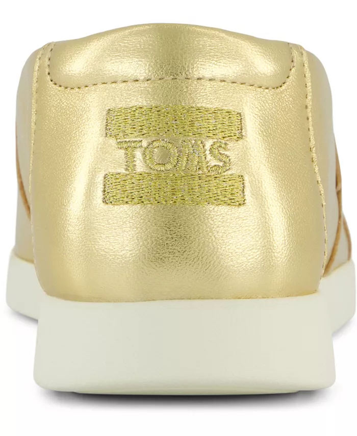 Женские эспадрильи Alpargata Plus с миндалевидным носком TOMS, золотой — фото 3