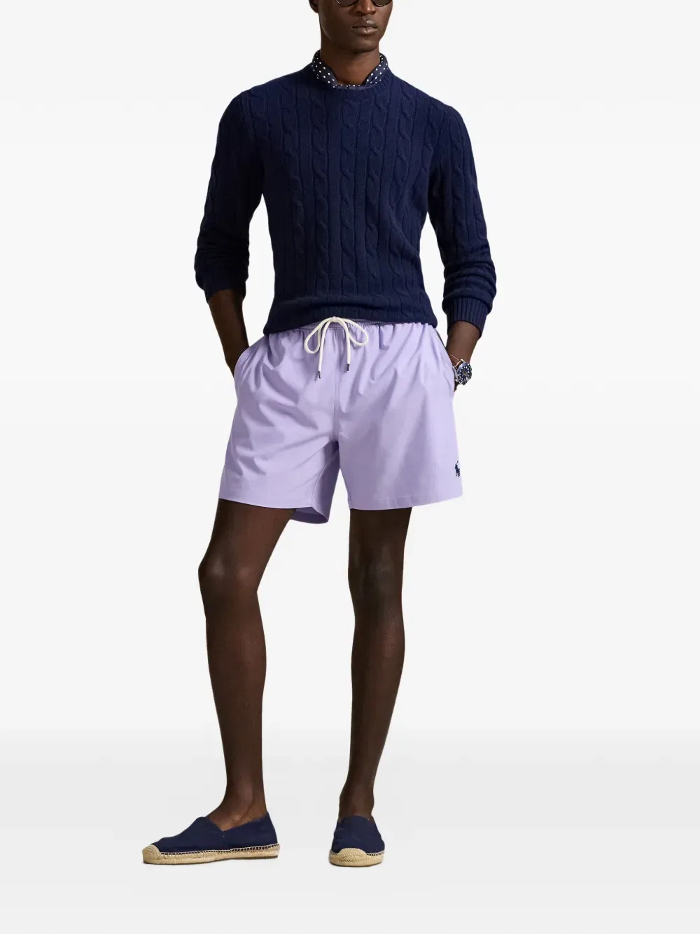Плавки-шорты с кулиской Polo Ralph Lauren, фиолетовый — фото 2