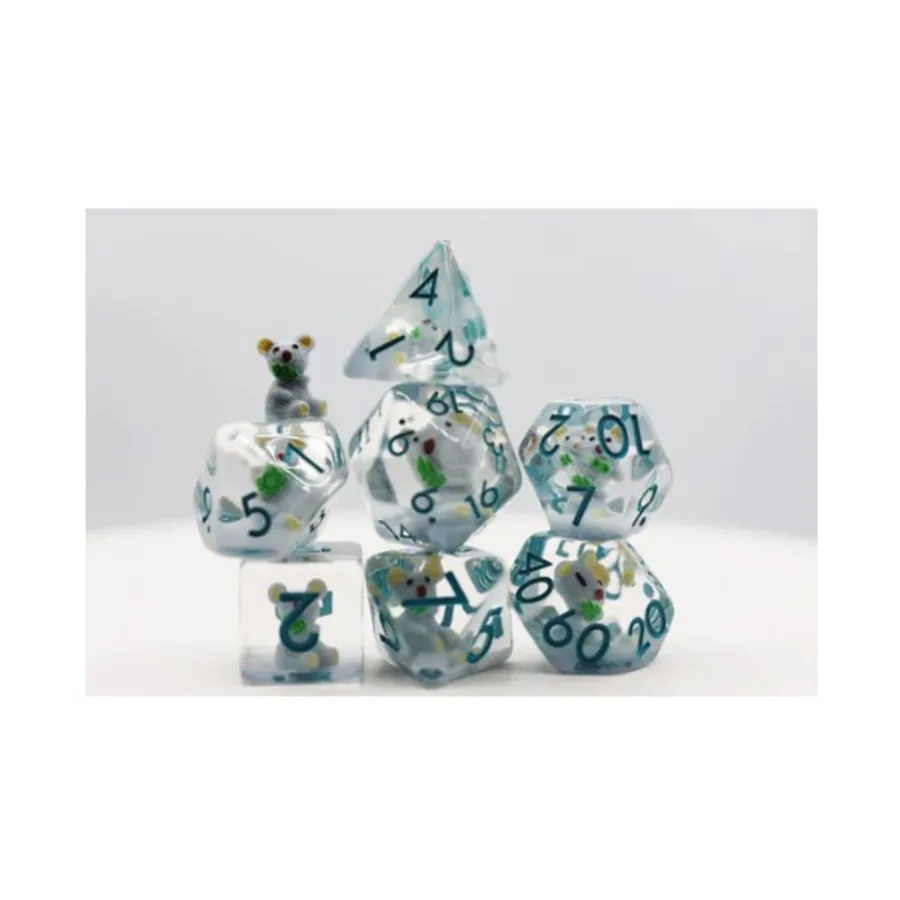 

Набор Poly — Коала с синим (7), Dice Sets - Resin/Acrylic - Blue, Green, & Purple (Foam Brain Games)
