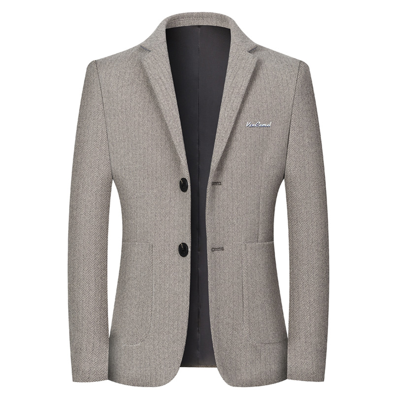 

Костюм деловой мужской с воротником утолщенным Business Suit VanCamel, хаки