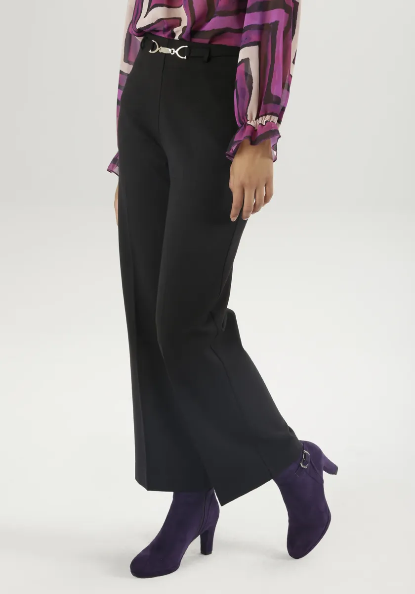 

Костюмные брюки Aniston SELECTED из прочного эластичного трикотажа – НОВАЯ КОЛЛЕКЦИЯ, черный