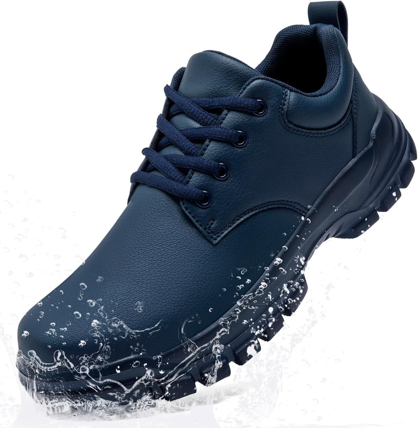 

Мужские обувь с нескользящей подошвой, водонепроницаемые, для работы с едой, для кухни, обувь шеф-повара, водоотталкивающие кожаные кроссовки для ресторана, удобные, легкие для ходьбы, повседневная носка Sdyjqs, темно-синий