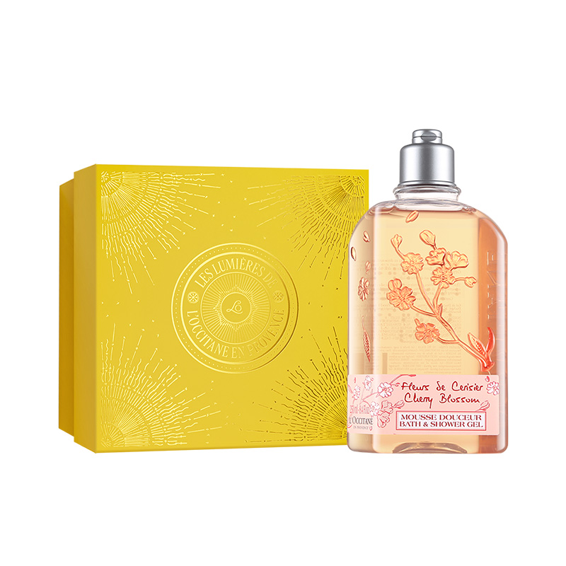

Гель для душа Sweet Cherry Blossom ароматный глубоко очищающий увлажняющий 250мл/500мл LOCCITANE, 250ml+Box