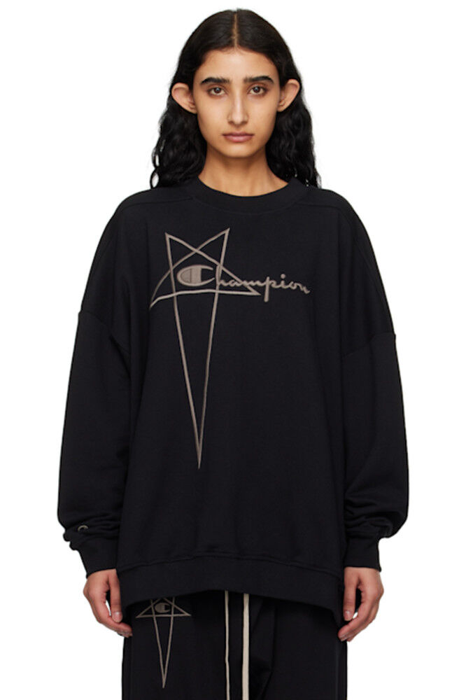 

Черная толстовка Champion Edition Jumbo Rick Owens