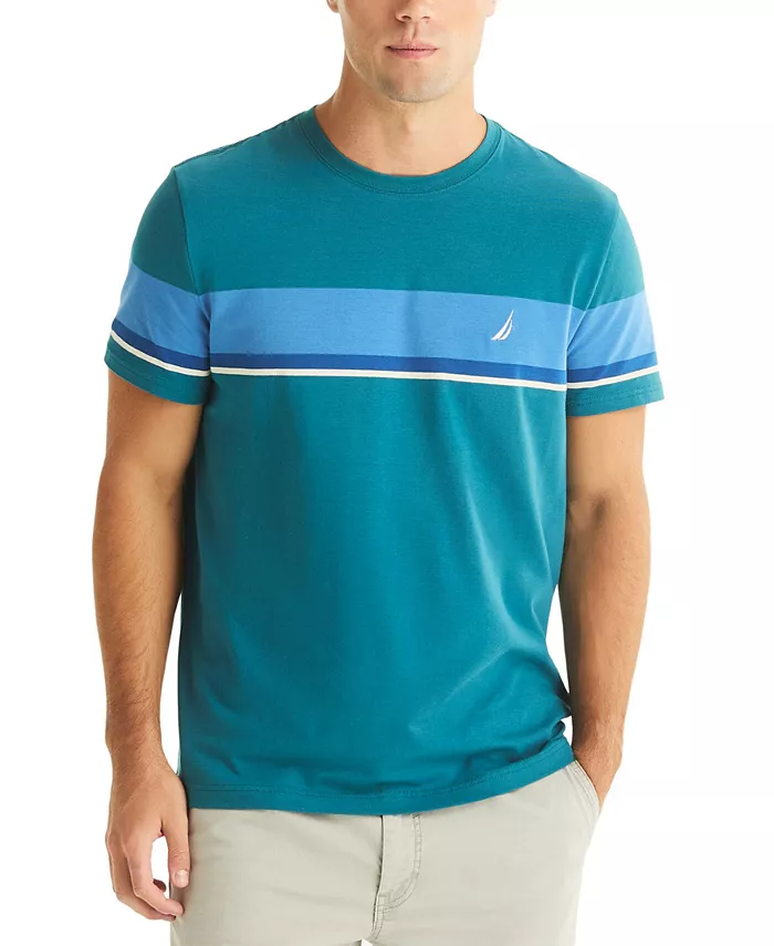 

Мужская футболка с коротким рукавом в полоску Nautica, синий