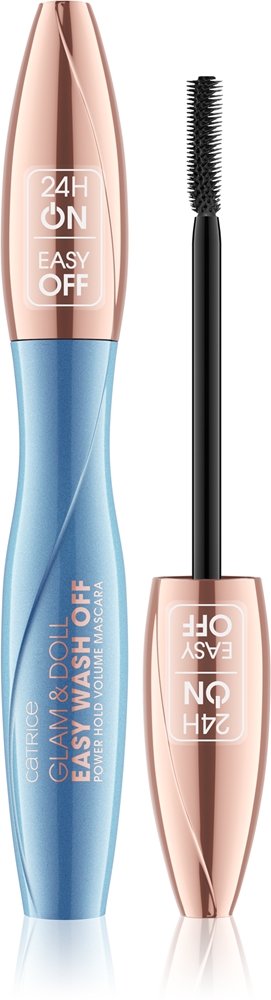 

Легкосмываемая тушь для ресниц Glam & Doll с высокой степенью фиксации и придания объема Catrice, atspalvis 010 black 9 мл