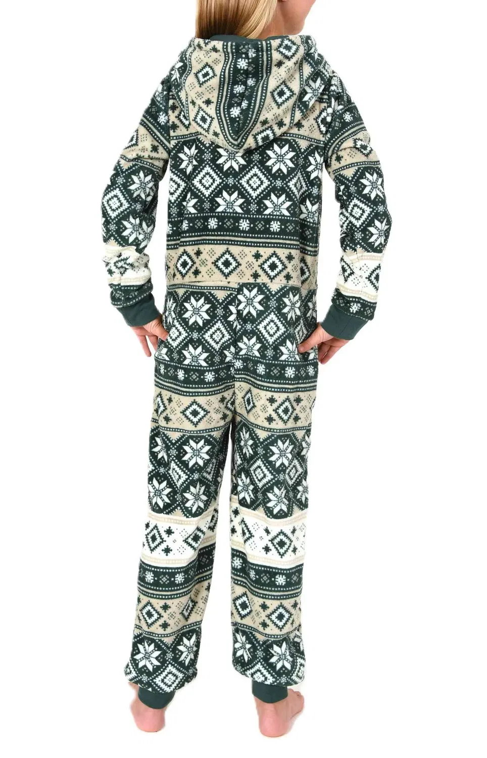Пижама комбинезон из Coralfleece NORMANN, зеленый — фото 3