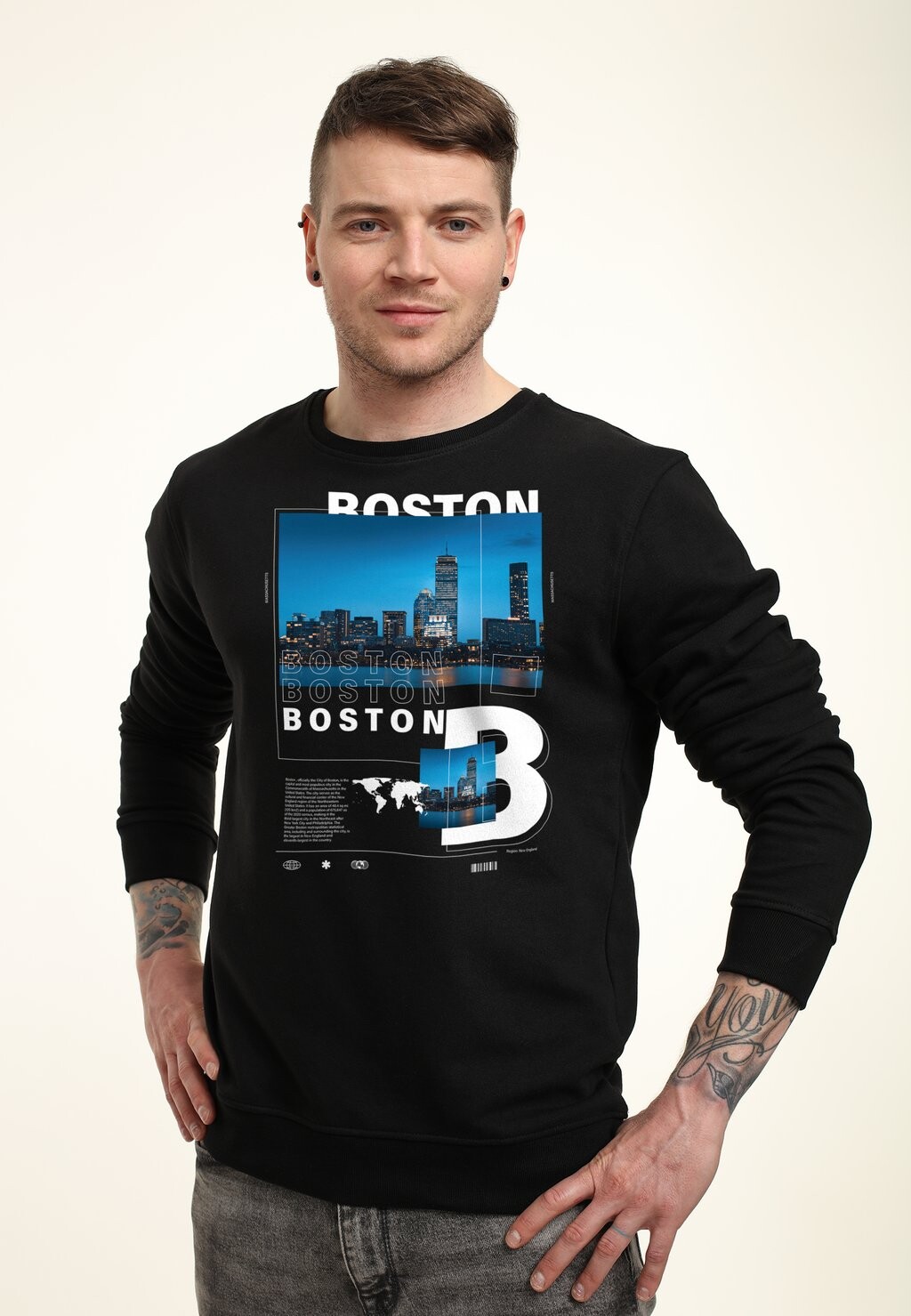 

Толстовка NEXT STOP BOSTON Henry Tiger, черный