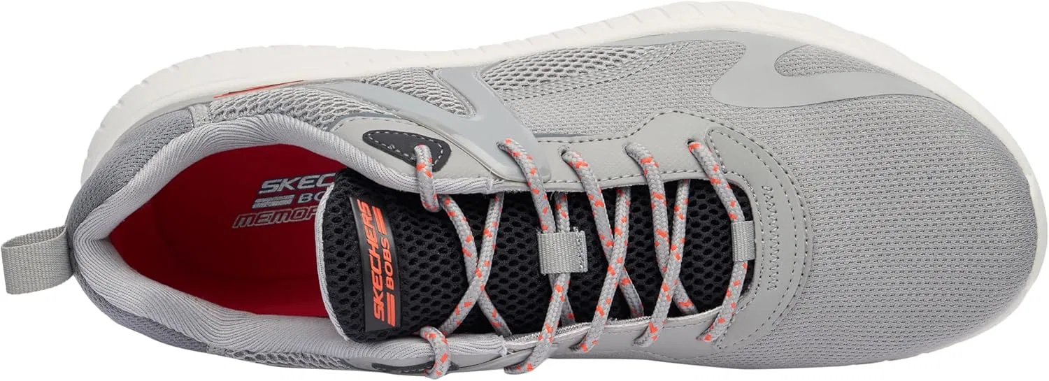 Мужские кроссовки Skechers Bobs Squad Chaos Elevated Drift, Grey Synthetic Mesh — фото 3