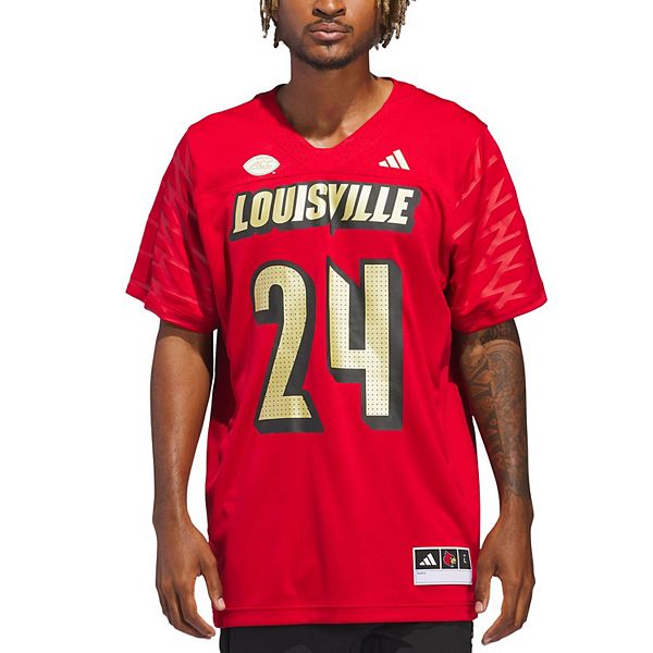 Мужская футболка #24 red Louisville Cardinals alternate premier strategy Adidas — фото 2