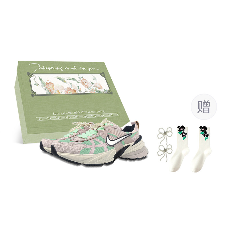 

Кроссовки для бега V2K Run женские с низким верхом зеленый/розовый Nike