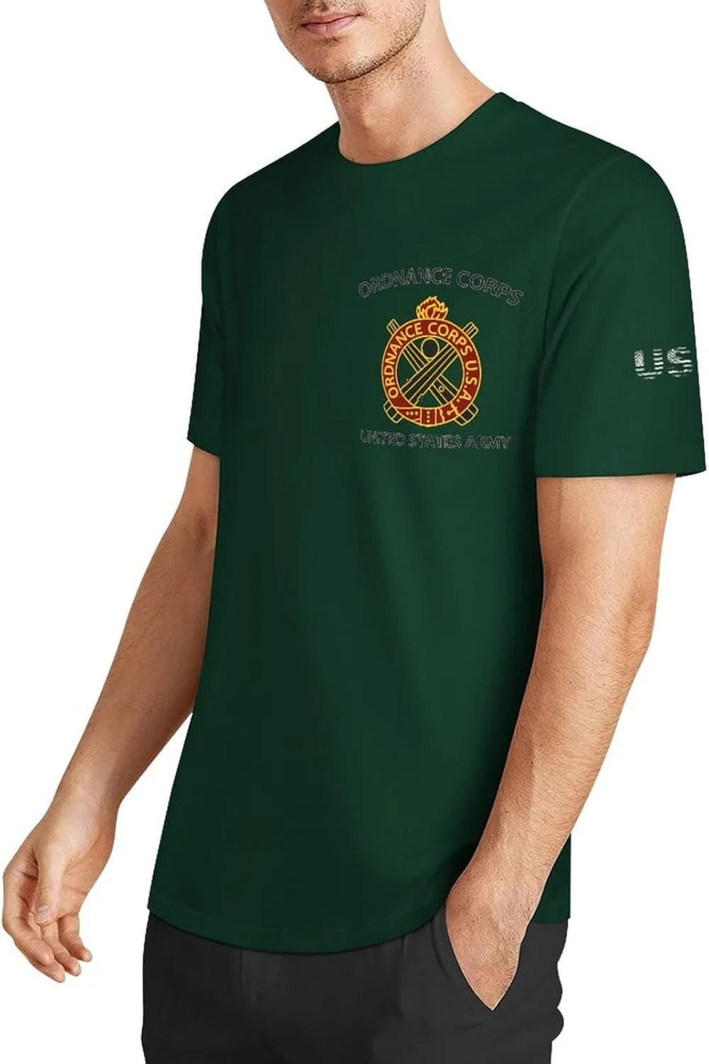 

Футболка Cotton с принтом Army Ordnance Corps Regimental Insignia, короткий рукав Eafxzmlrq