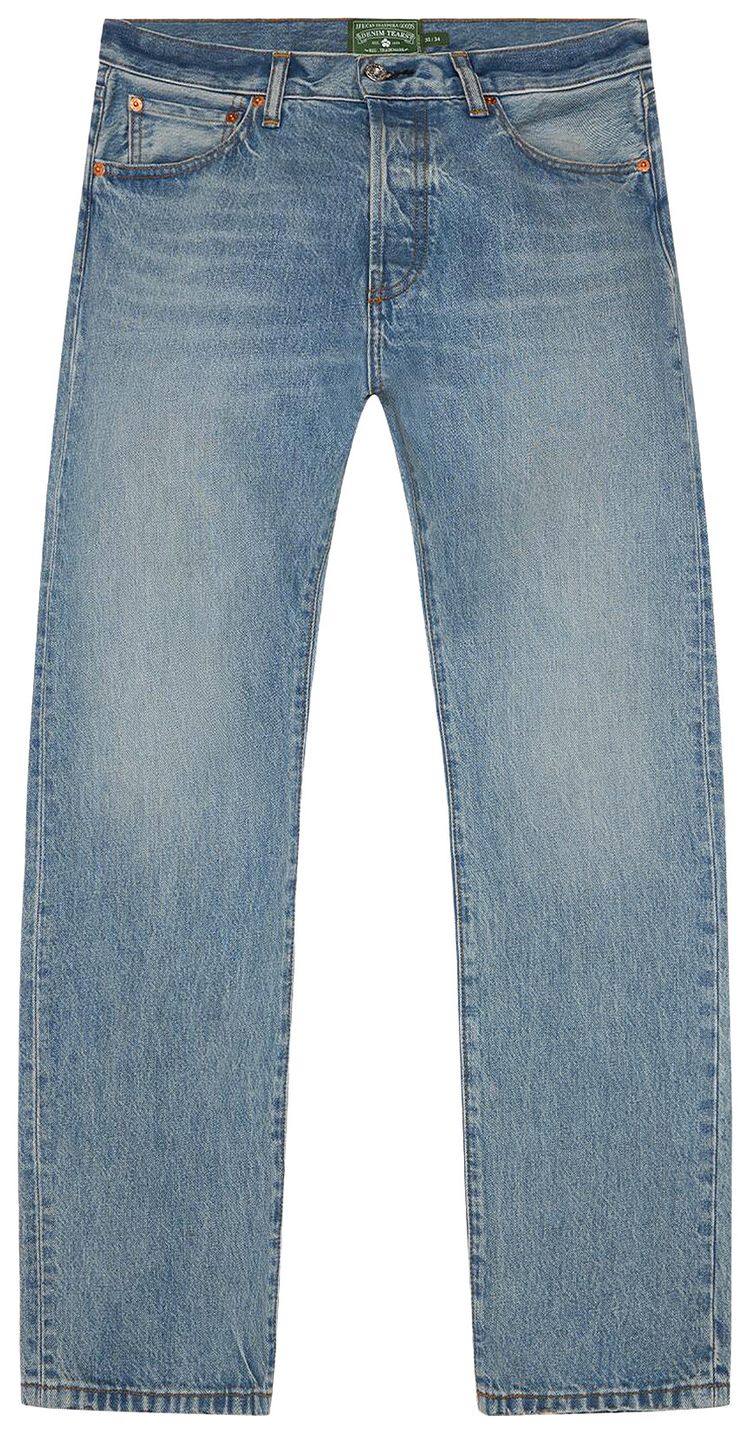 

Джинсовые брюки прямого кроя Denim Tears, синий