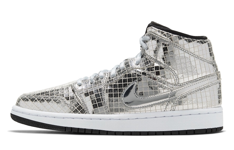 

Кроссовки Jordan 1 Mid SE Disco Metallic Silver Women's