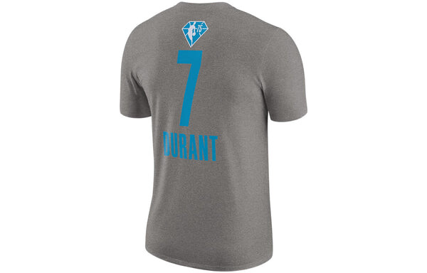 Футболка Air Jordan Alphabet Logo Printing Casual Round Neck Short Sleeve All-Star 2022 Season Durant 7 dark grey, мультиколор — фото 2