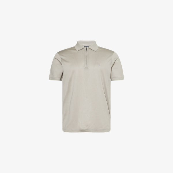 

Короткий рукав, классический крой, трикотажная поло Emporio Armani, цвет drizzle