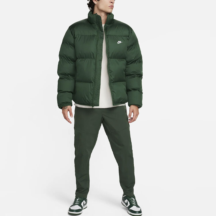 Стеганая куртка мужская зеленая Nike, зеленый — фото 2