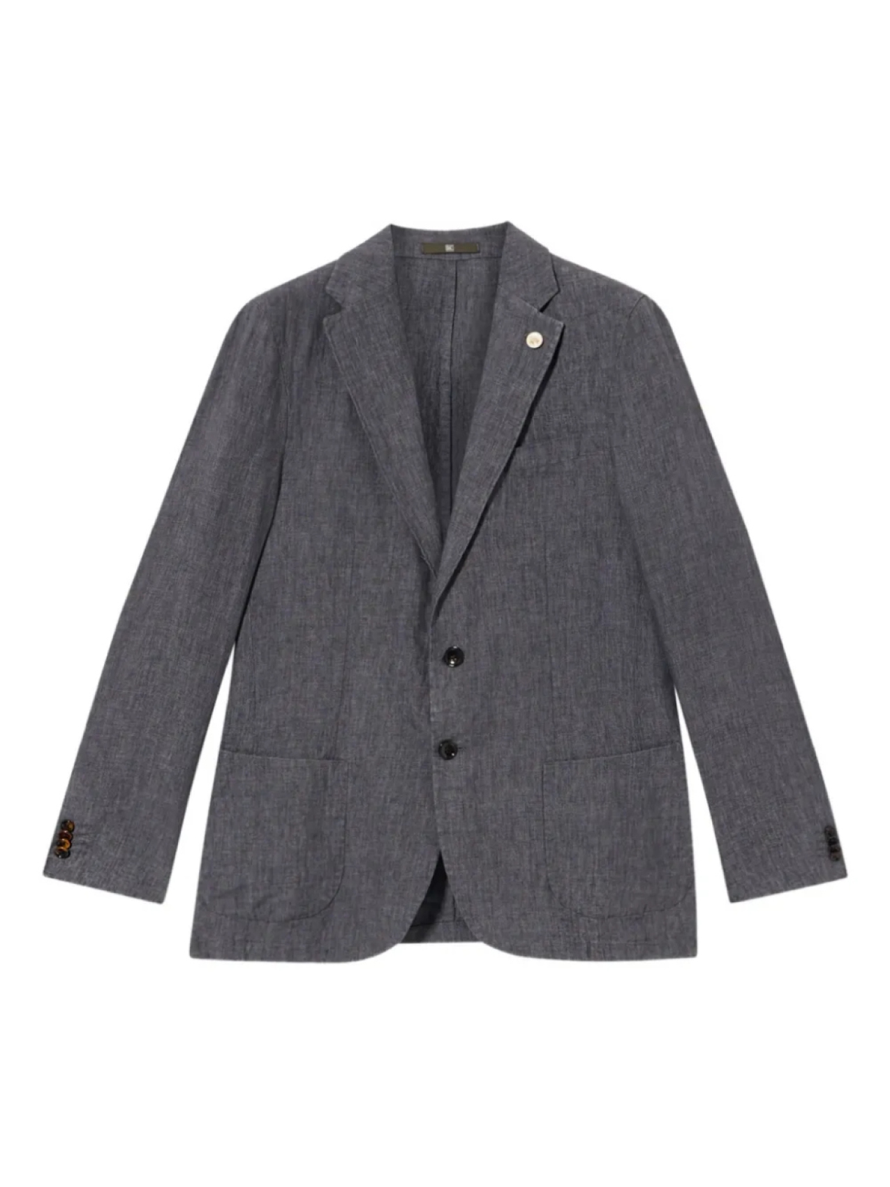 

Льняной однобортный пиджак Brooks Brothers, серый