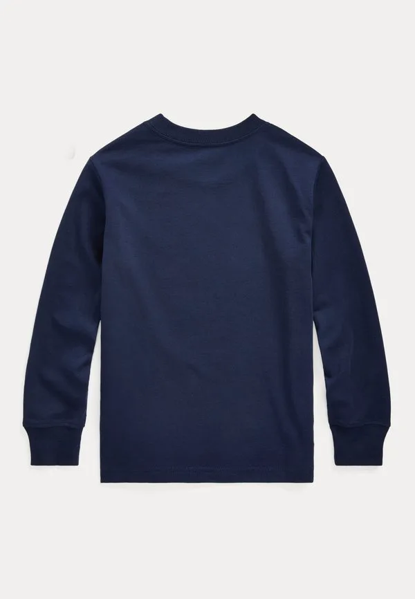 Футболка с длинным рукавом из хлопкового трикотажа 714y Polo Ralph Lauren, Cruise Navy — фото 2