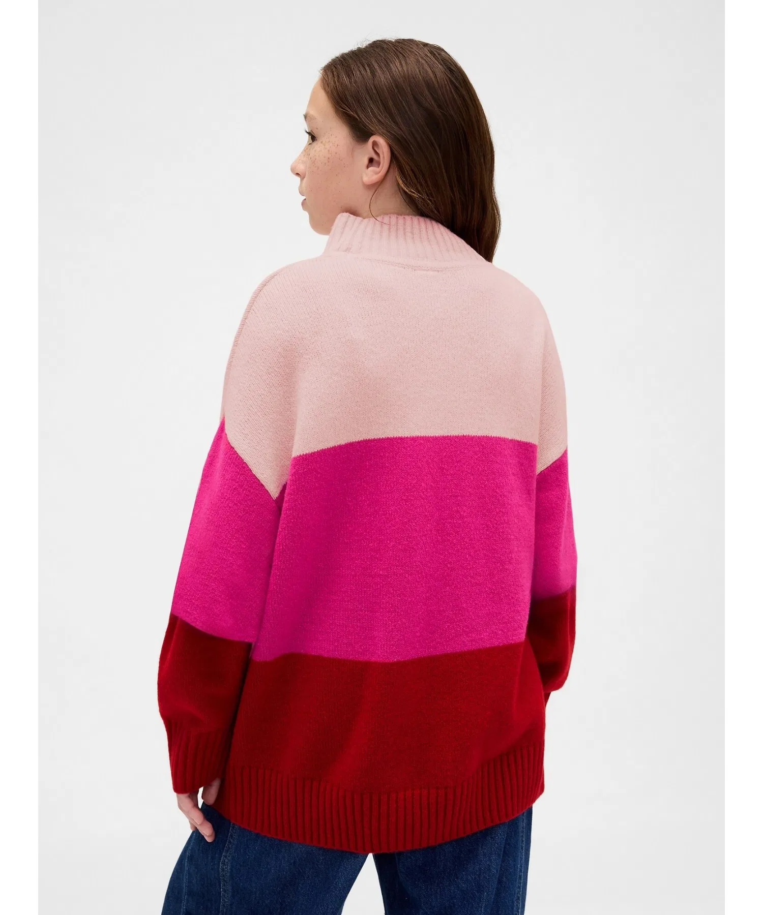 Детский полосатый свитер-туника CashSoft из кашемира Cashmere Touch — фото 4