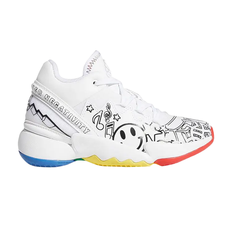 

Кроссовки Adidas D.O.N. Issue #2 Little Kids, белый
