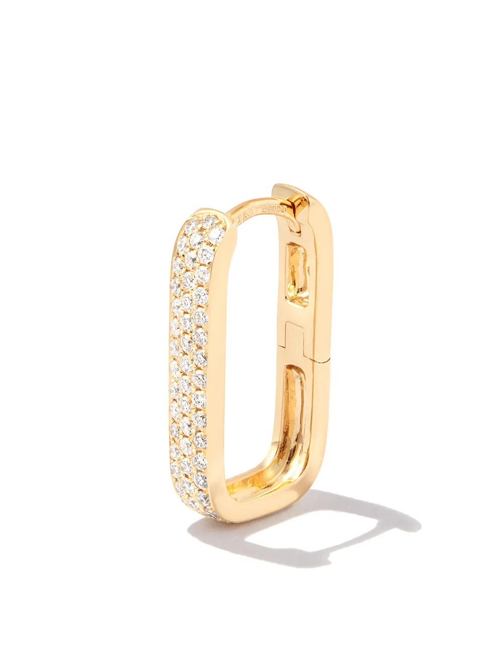 

Серьга Mini Rectangle из желтого золота с бриллиантами Jacquie Aiche, золотой