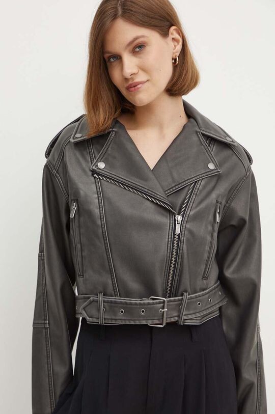 

Кожаная куртка АМАЛИЯ Pepe Jeans, серый