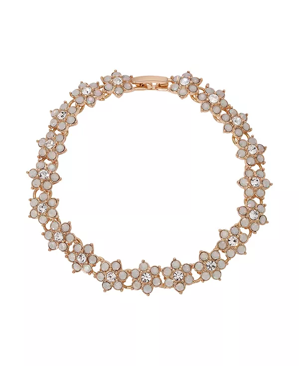 

Браслет из стеклянных цветов 2028, white