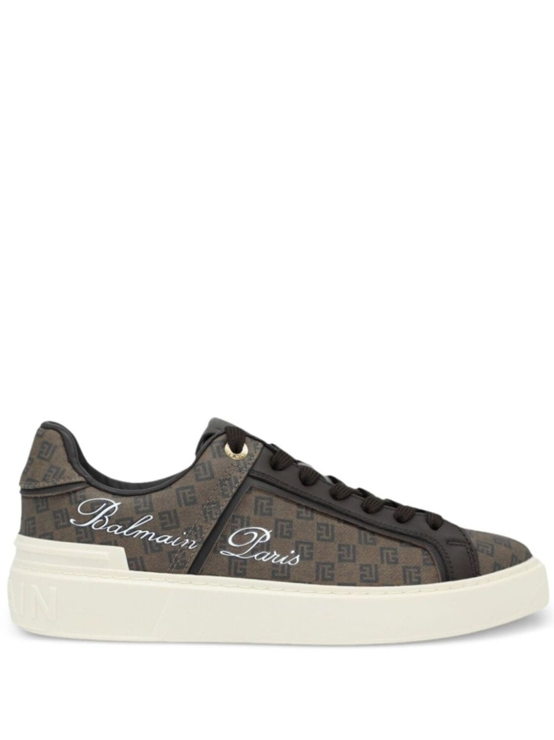 

Кроссовки Balmain B-Court Monogram, коричневый/белый