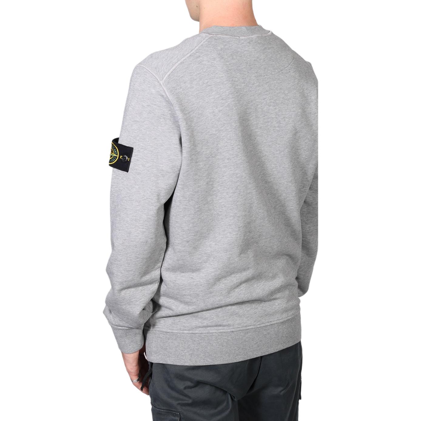 Свитшот с круглым вырезом STONE ISLAND, светло-серый — фото 4