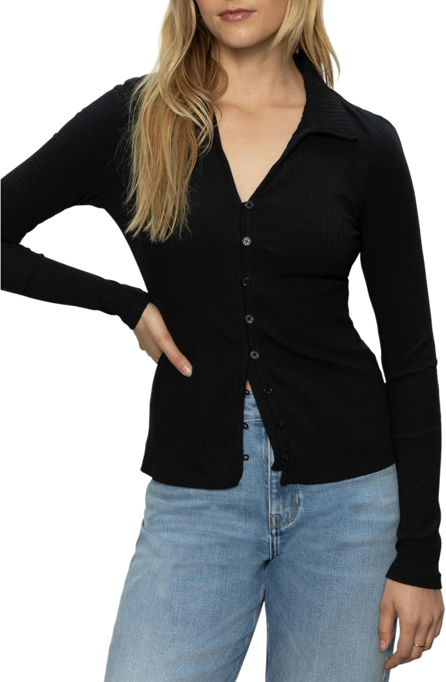 

Рубашка Sanctuary Daydreamer Knit Shirt, черный