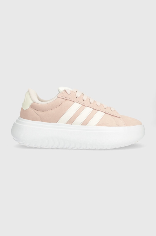 Замшевые кроссовки Grand Court Adidas, розовый