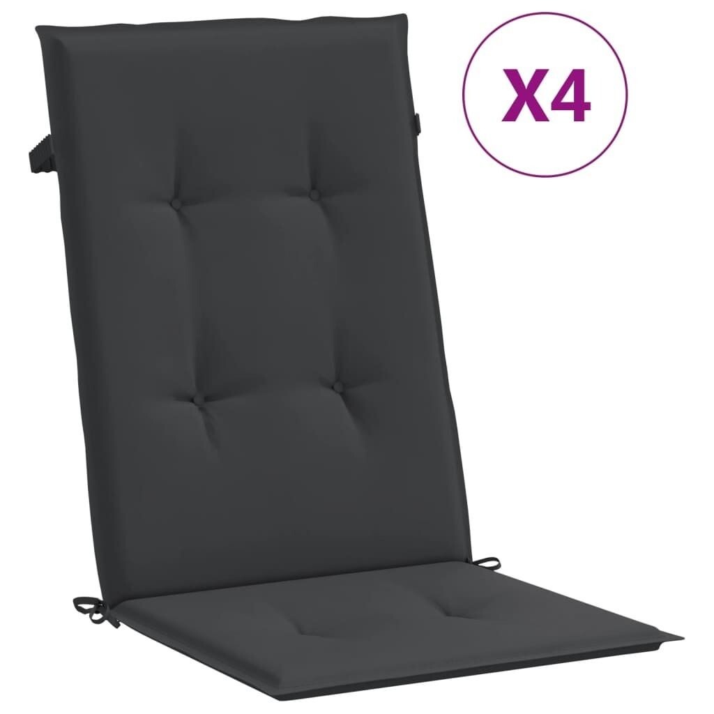 

VidaXL Подушки для стульев с высокой спинкой, черные, 120х50х3 см., черный