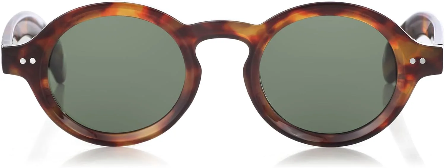 

Модные круглые поляризованные солнцезащитные очки для мужчин и женщин, массивные солнцезащитные очки в стиле хиппи, ретро-стиль 90-х Teumire, A06 Tortoise/G15