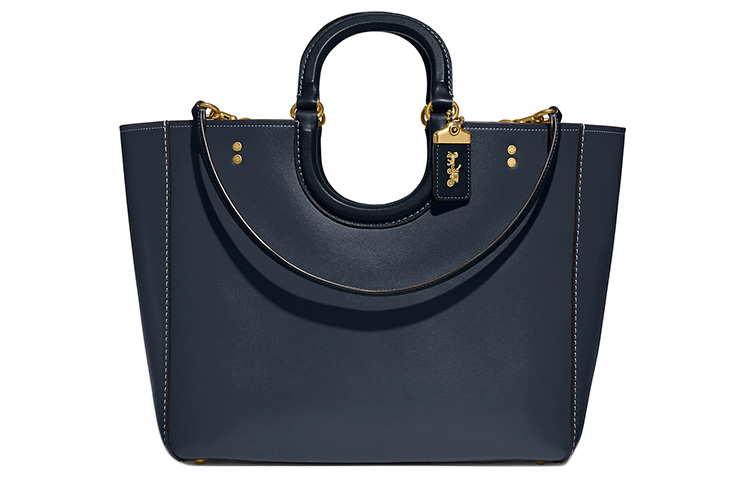 

COACH Сумка для загара перчатка Шопер Портативная сумка через плечо Большая женская сумка через плечо темно-синяя