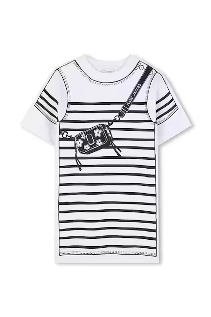 Платье детское из хлопка Marc Jacobs, белый — фото 2