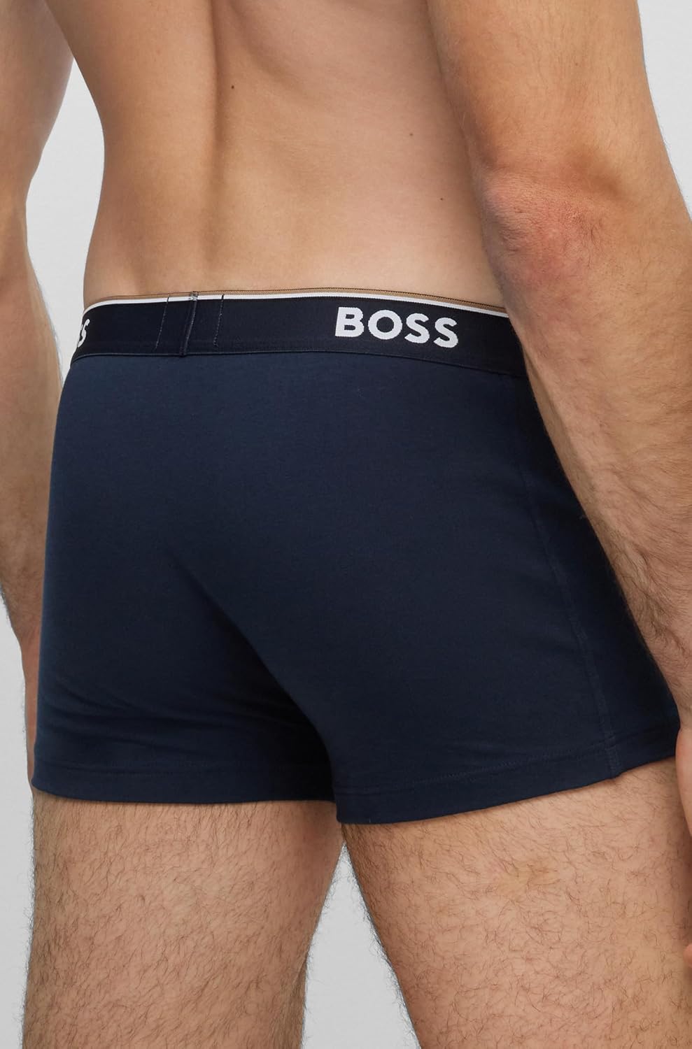 Комплект из 3-х трусов-боксеров BOSS из эластичного хлопка, стандартного кроя, Peacock Blue — фото 2