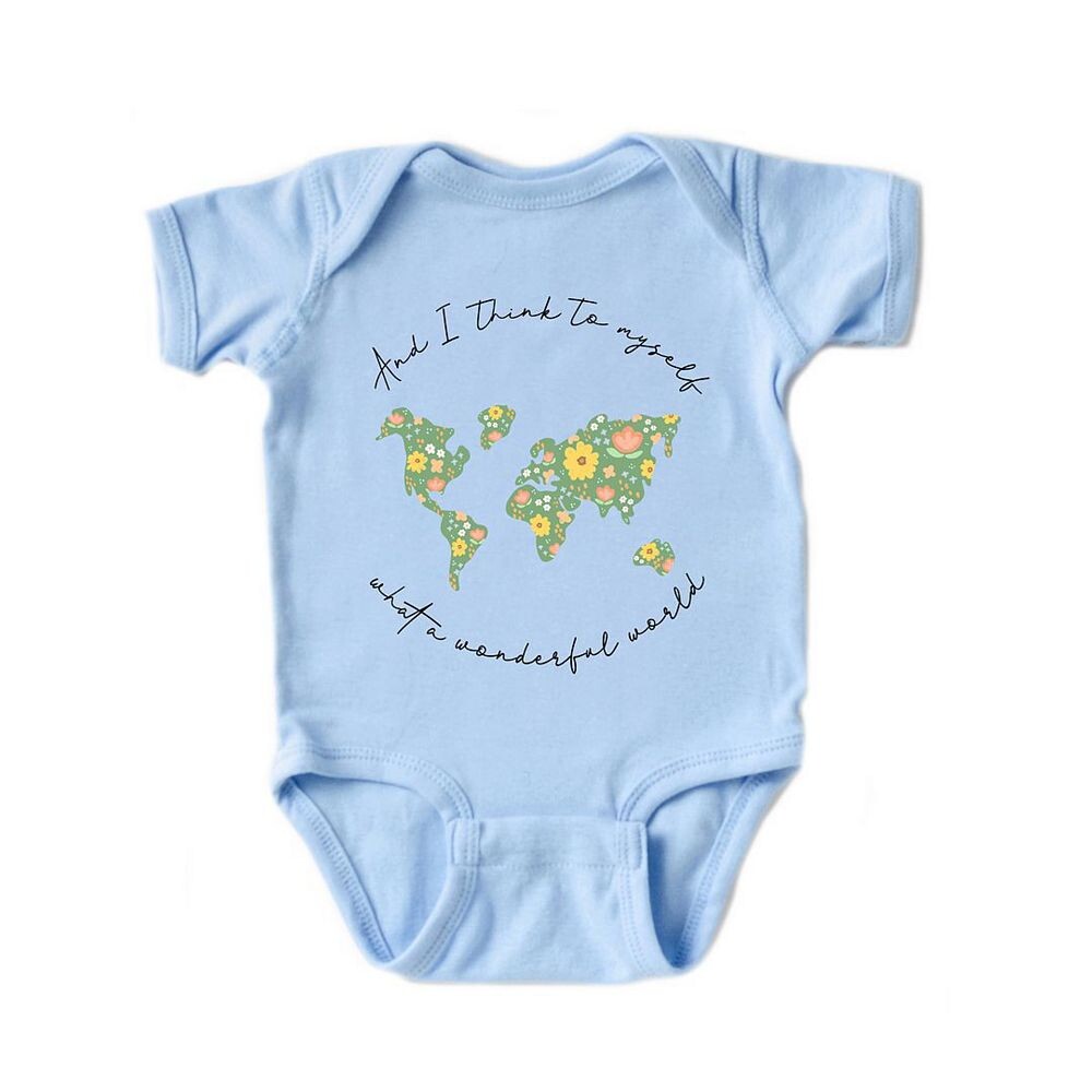 

Детское боди What A Wonderful World The Juniper Shop, цвет Light Blue