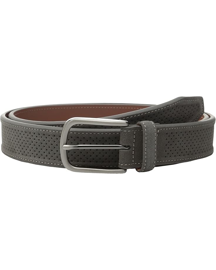 

Ремень Johnston & Murphy Perforated Suede, серый