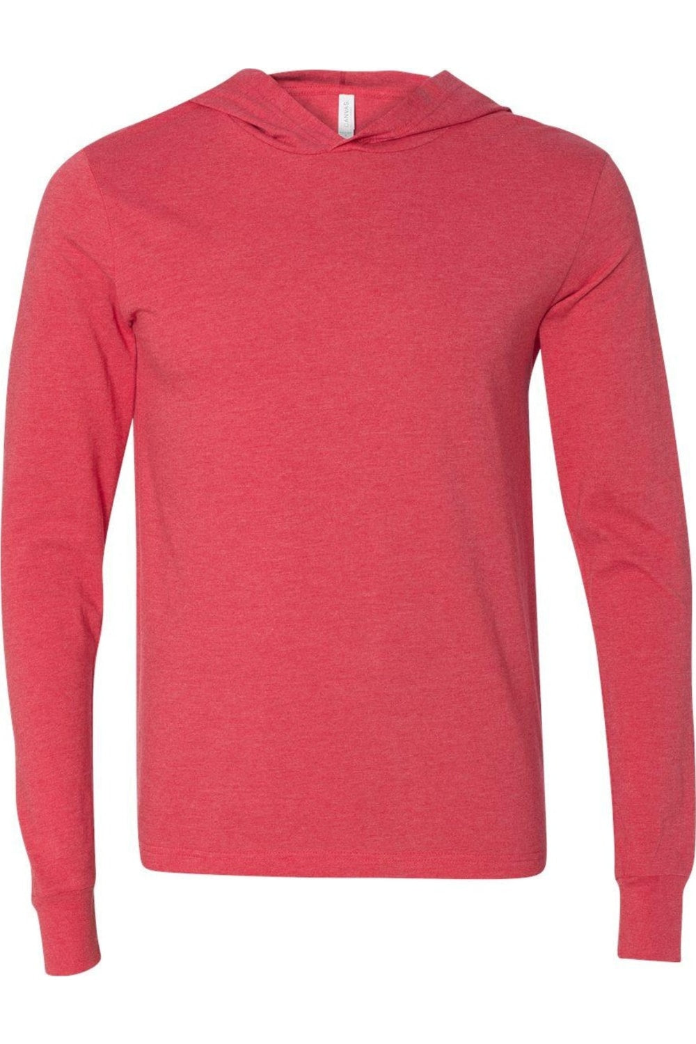 

Футболка с длинными рукавами и капюшоном BELLA + CANVAS Jersey, цвет heather red