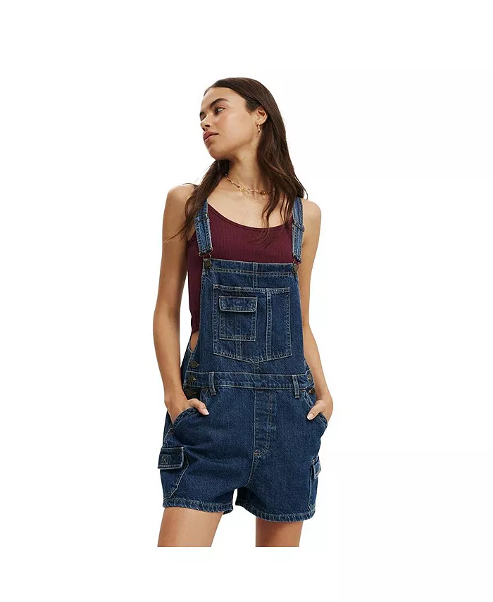 

Женский короткий джинсовый комбинезон COTTON ON, синий