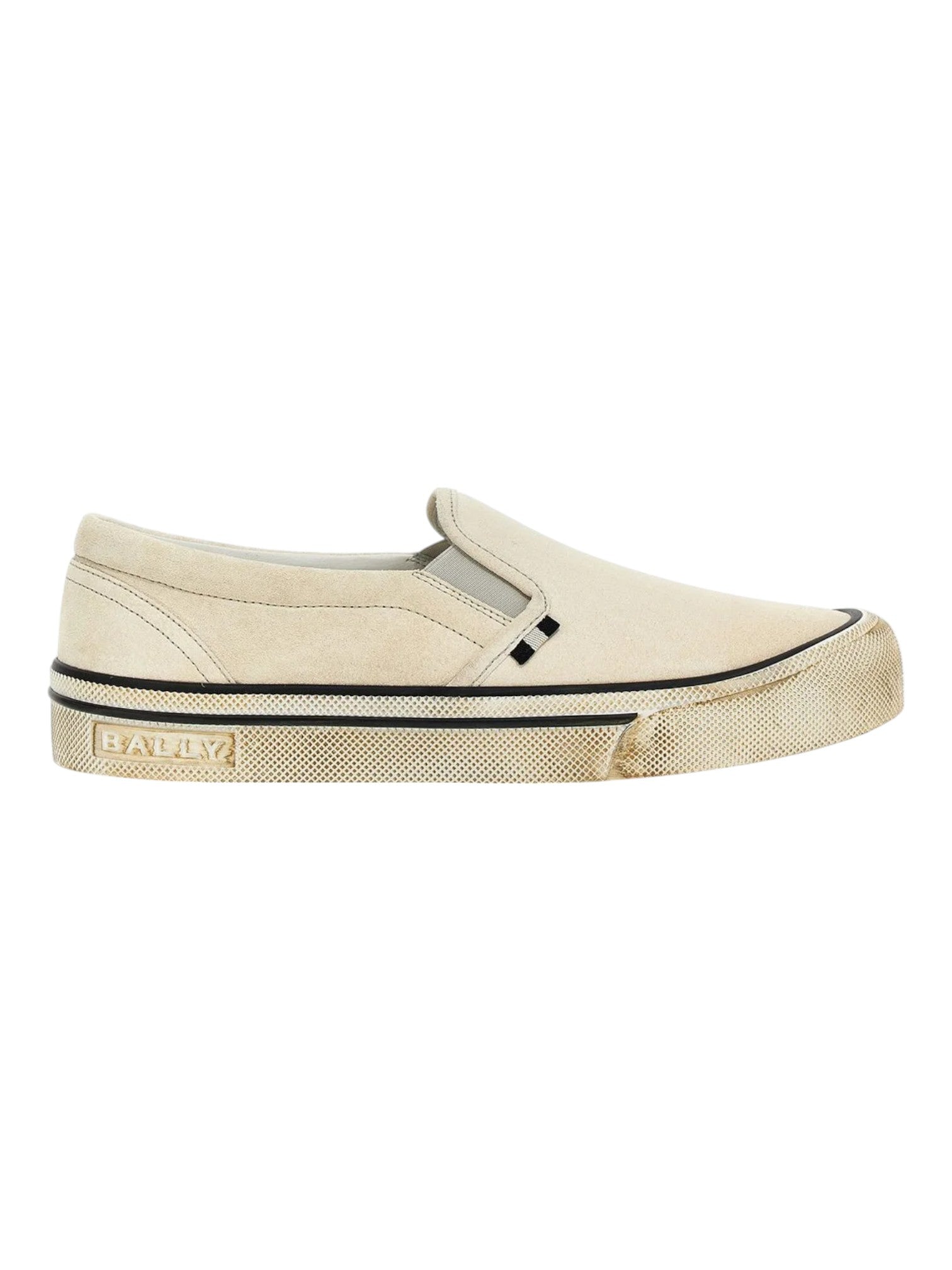 

Мужские кожаные кроссовки Bally Leory 6304170 из костной замши, белый