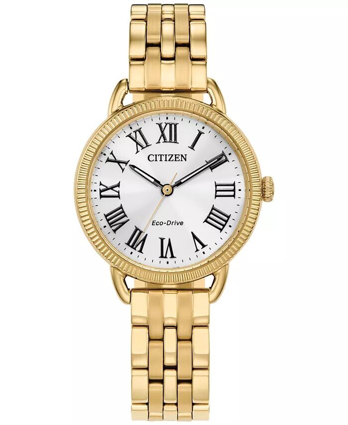 

Женские золотистые часы Eco-Drive с браслетом из нержавеющей стали, 29 мм Citizen