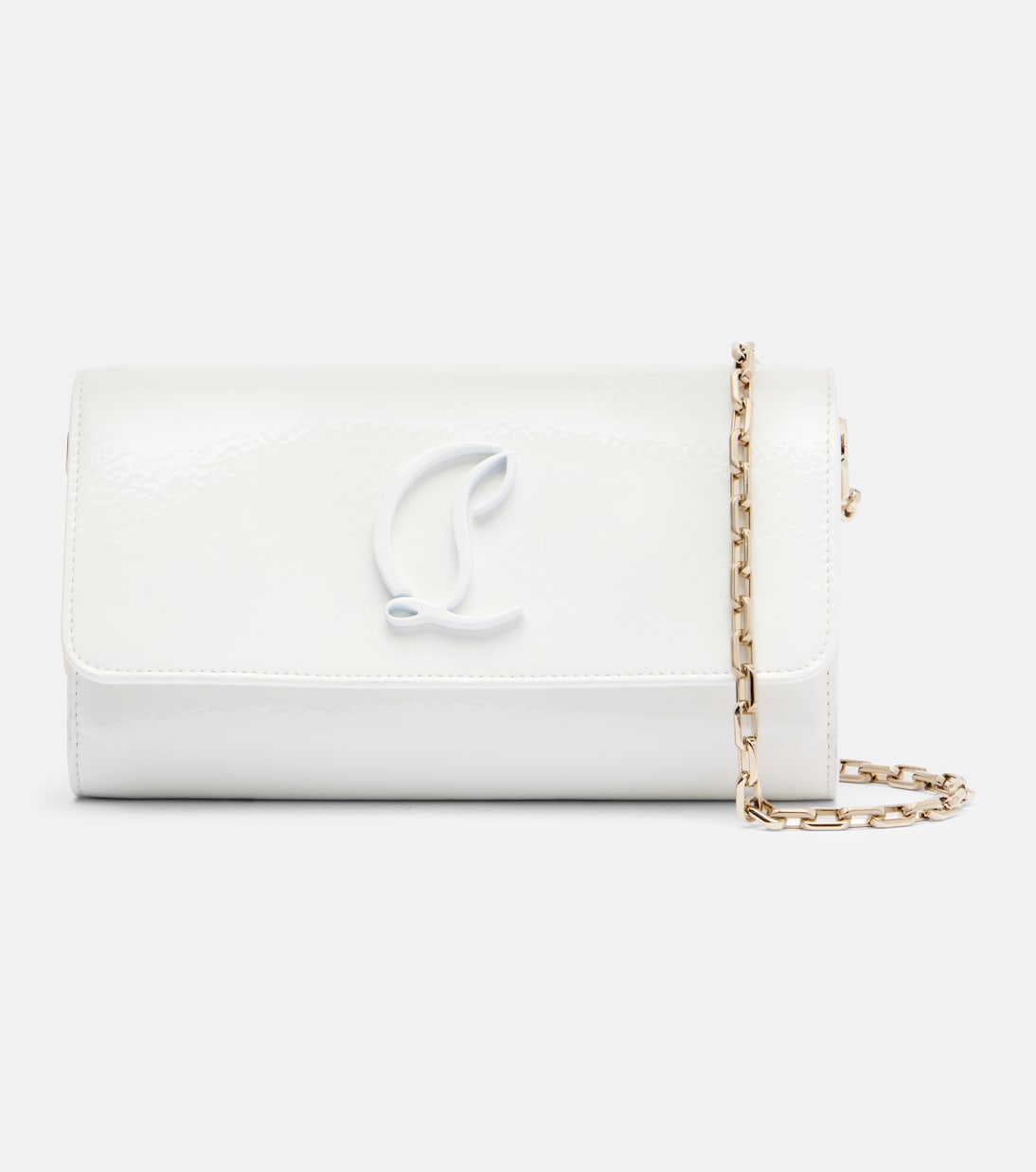 

Кожаный клатч Loubi54 Christian Louboutin, белый
