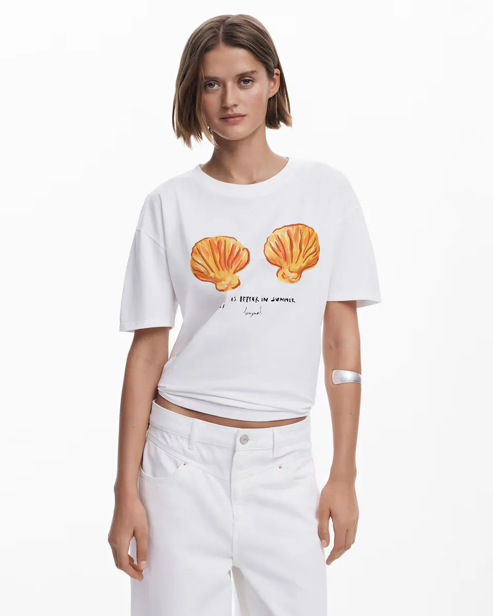 

Женская футболка с коротким рукавом Desigual, белый