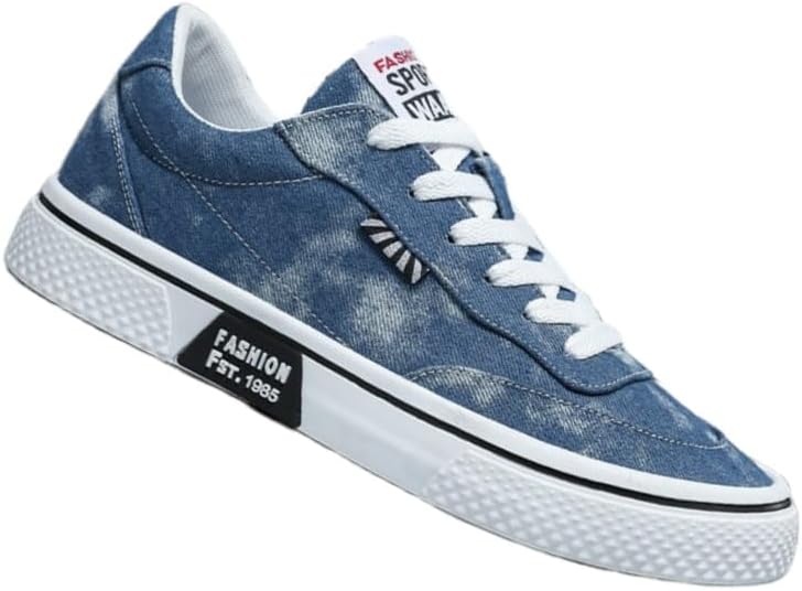 

Мужские спортивные кеды большого размера из холщовой ткани - легкие и удобные, противоскользящие и прочные, для любых случаев Clolinde, темно-синий