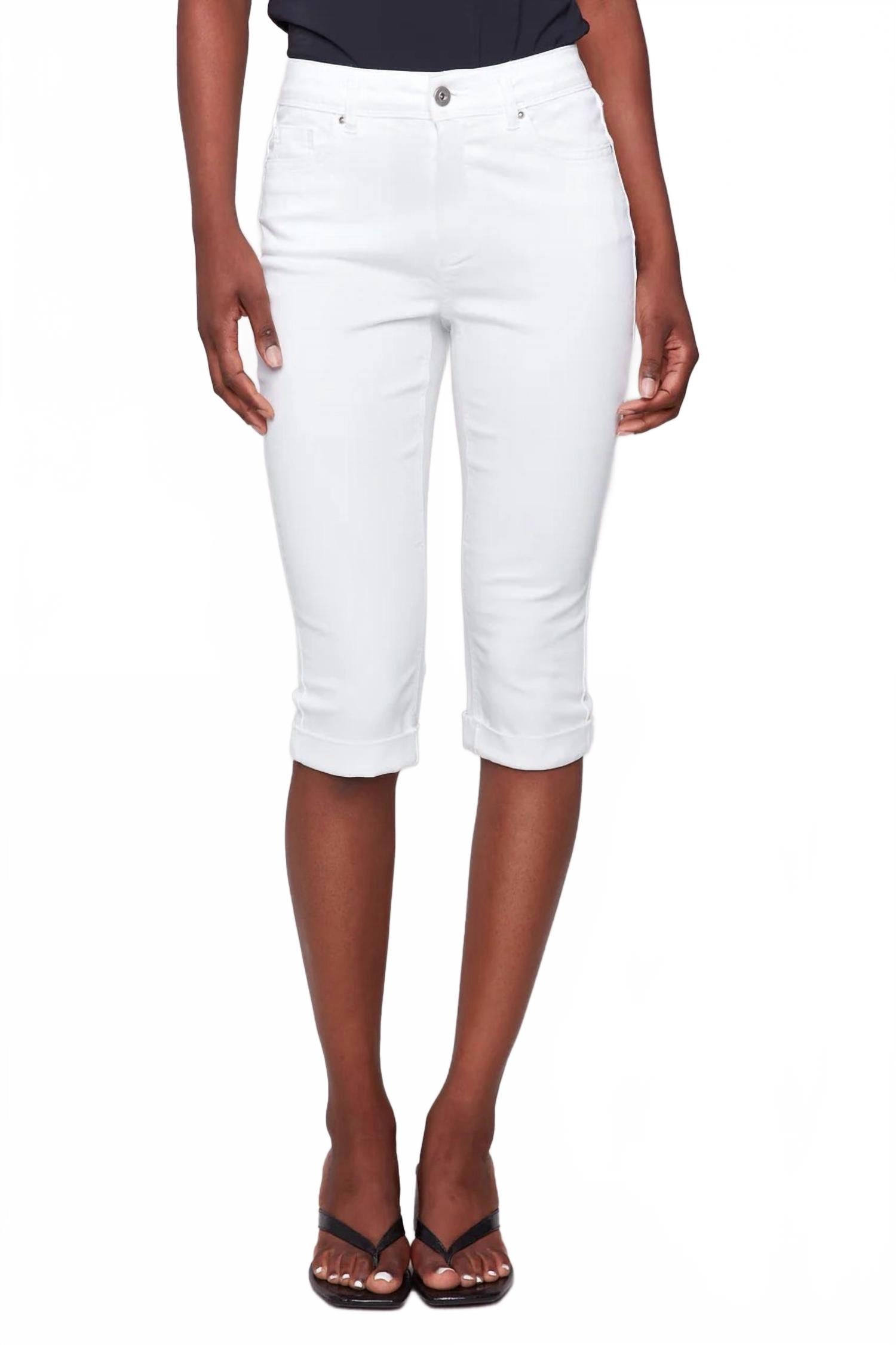 

Белые брюки педаль пушеры из стретч-твила CHARLIE B