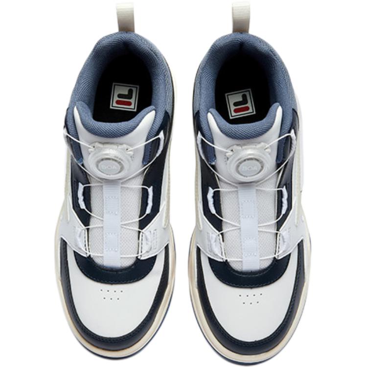 FILA KIDS Детские кроссовки для скейтбординга BOA с противоскользящей подошвой, износостойкие, белые, черные, подростковые — фото 2